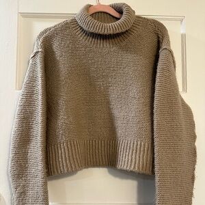 Cozy Tan Women's Elodie Turtleneck Taupe Sweater